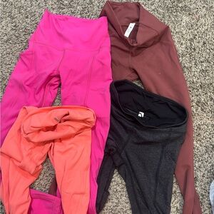 lululemon athletica Kids Leggings in Pink, Orange, Brown, and Black